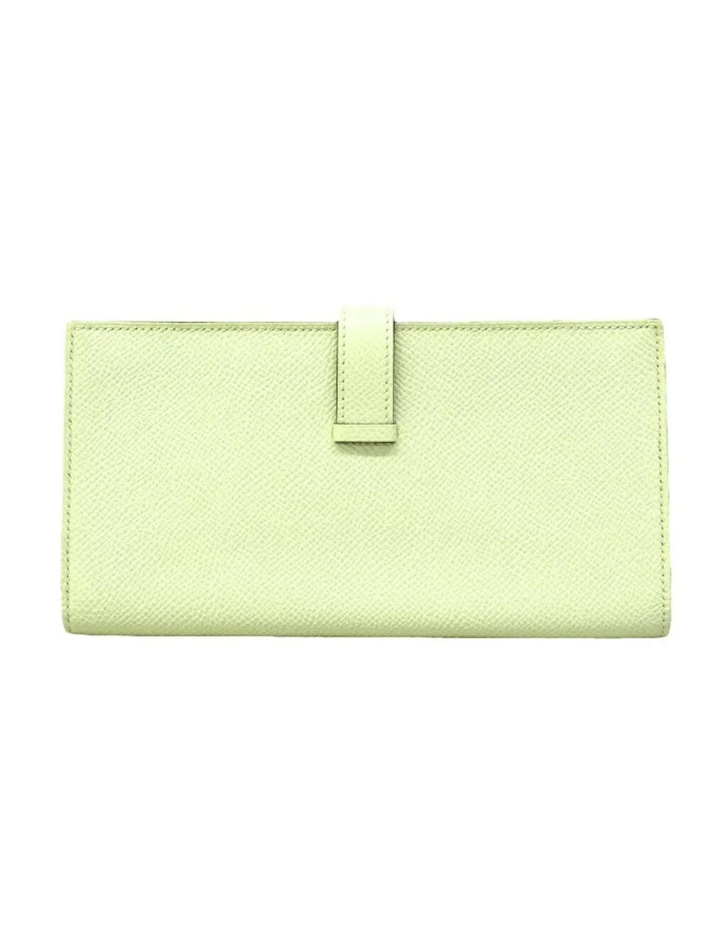 Hermes Wallet Bearn Souffle Verso Veau Epsom Vert Fizz Yucca Silver